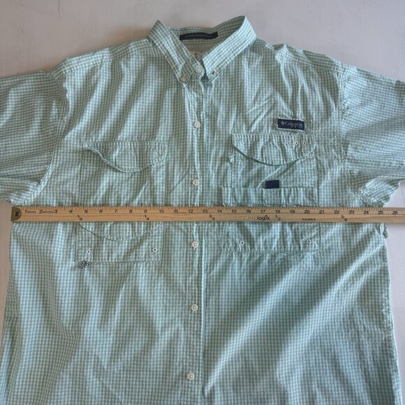 Columbia Shirt Men's XXL PFG Performance Fishing Gear Super Bonehead Plaid Polo - Picture 6 of 11